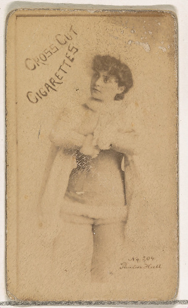 W. Duke, Sons & Co., Card Number 304, Pauline Hall, from the Actors and Actresses series (N145-1) issued by Duke Sons & Co. to promote Cross Cut Cigarettes