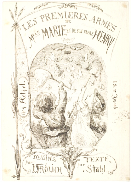 Lorenz Frølich, Titelblad med de to børn, der fanger sommerfugle