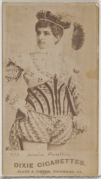 Allen & Ginter, Card 772, Louise Paullin, from the Actors and Actresses series (N45, Type 7) for Dixie Cigarettes