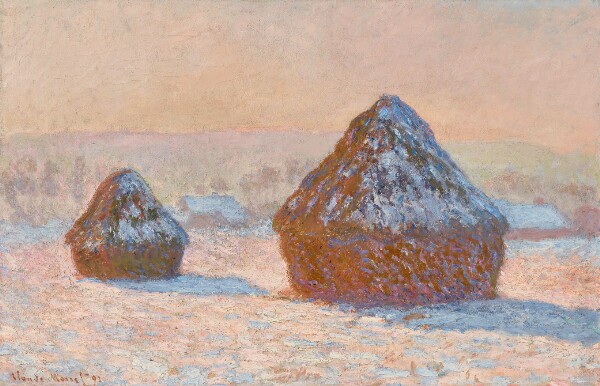 Claude Monet, Wheatstacks, Snow Effect, Morning (Meules, Effet de Neige, Le Matin)