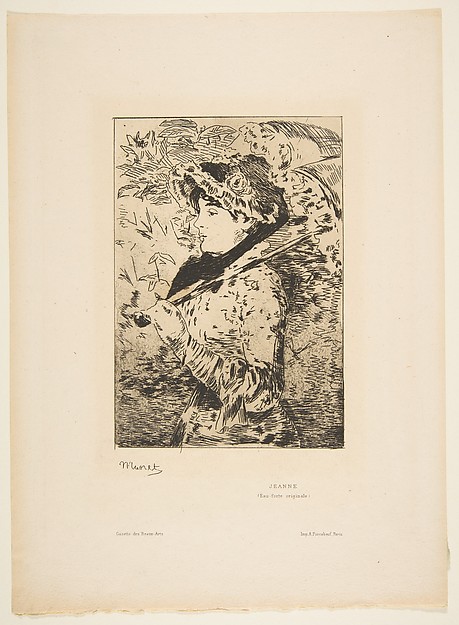 Edouard Manet, Jeanne, from "Gazette des Beaux-Arts"
