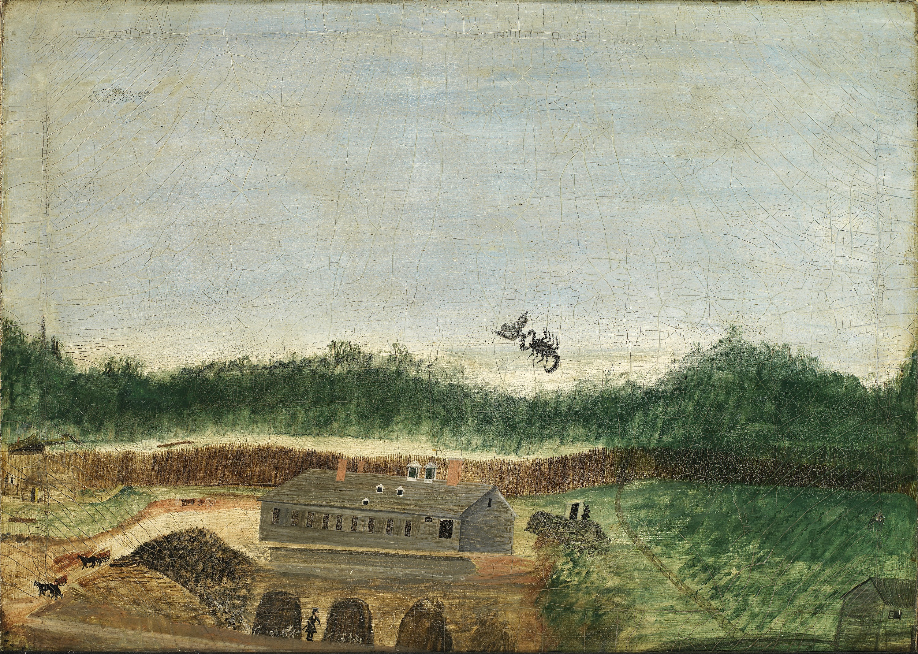 Unidentified, Landscape with Scorpion and Bird