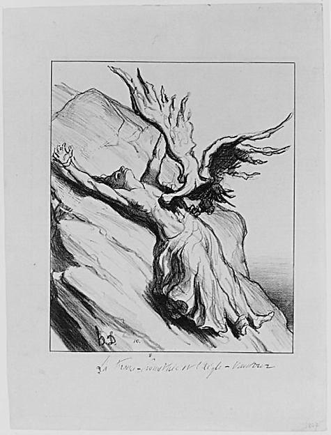 Honoré Daumier, France, Prometheus and the Vulture, from "News of the day"