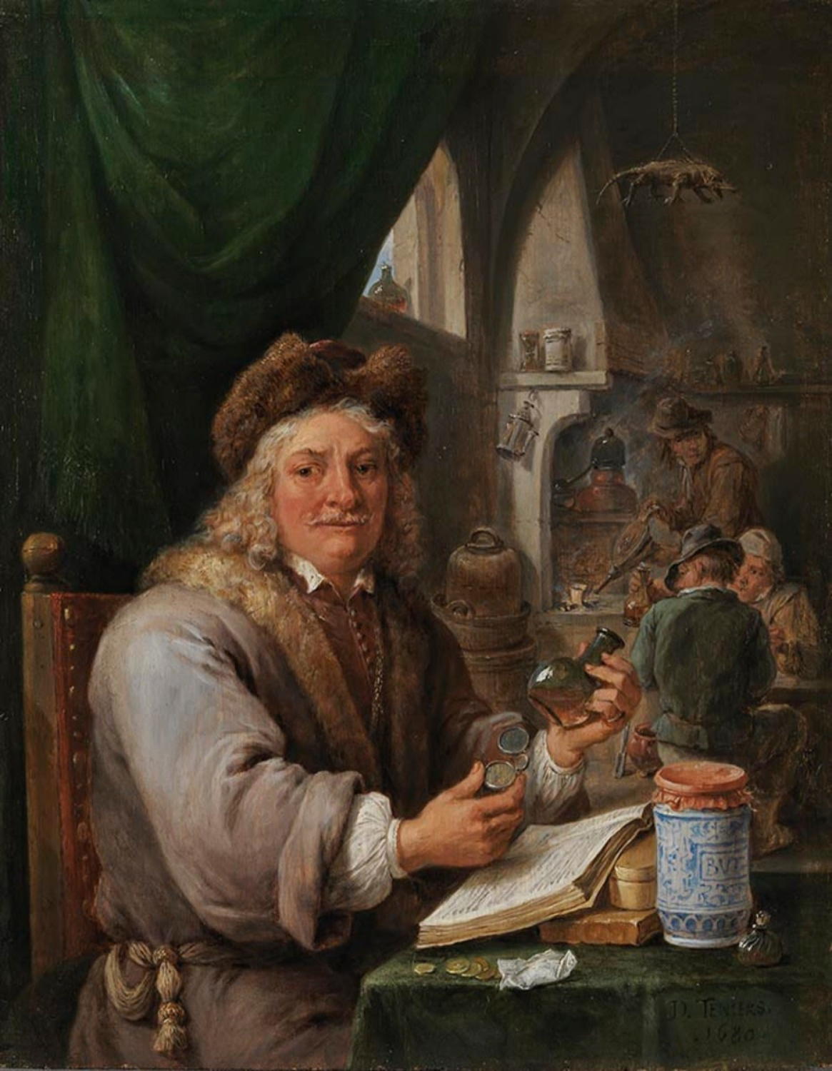 David Teniers the Younger, Self-portrait as an alchemist
