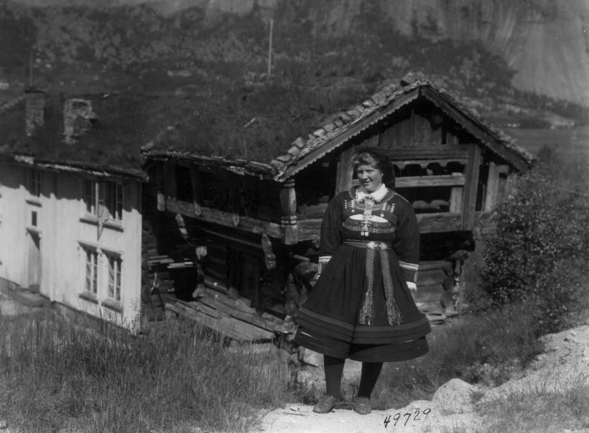 Anders Beer Wilse, Wilse original, Kvinnedrakt, Bebyggelse, Sigrid Viken