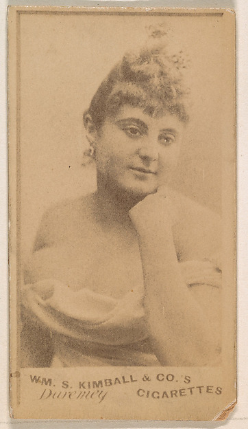 William S. Kimball & Company, Miss Duremey, from the Actresses series (N203) issued by Wm. S. Kimball & Co.