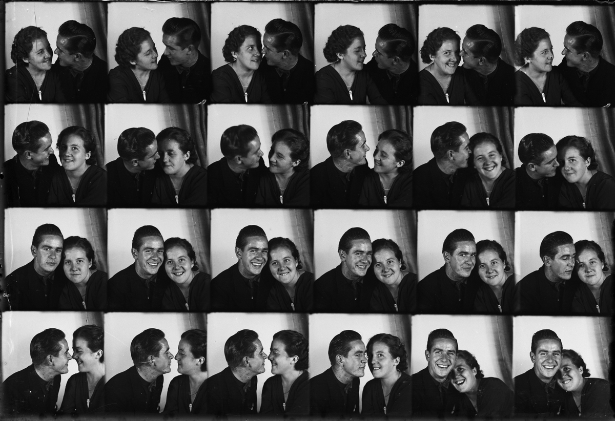 Skötsner-Edhlund, Ateljé Portrait - Harry Karell and a Woman, Östhammar, Uppland 1937