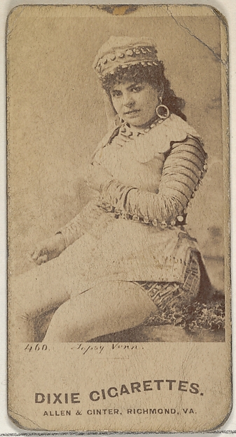 Allen & Ginter, Card 460, Topsy Vonn, from the Actors and Actresses series (N45, Type 7) for Dixie Cigarettes