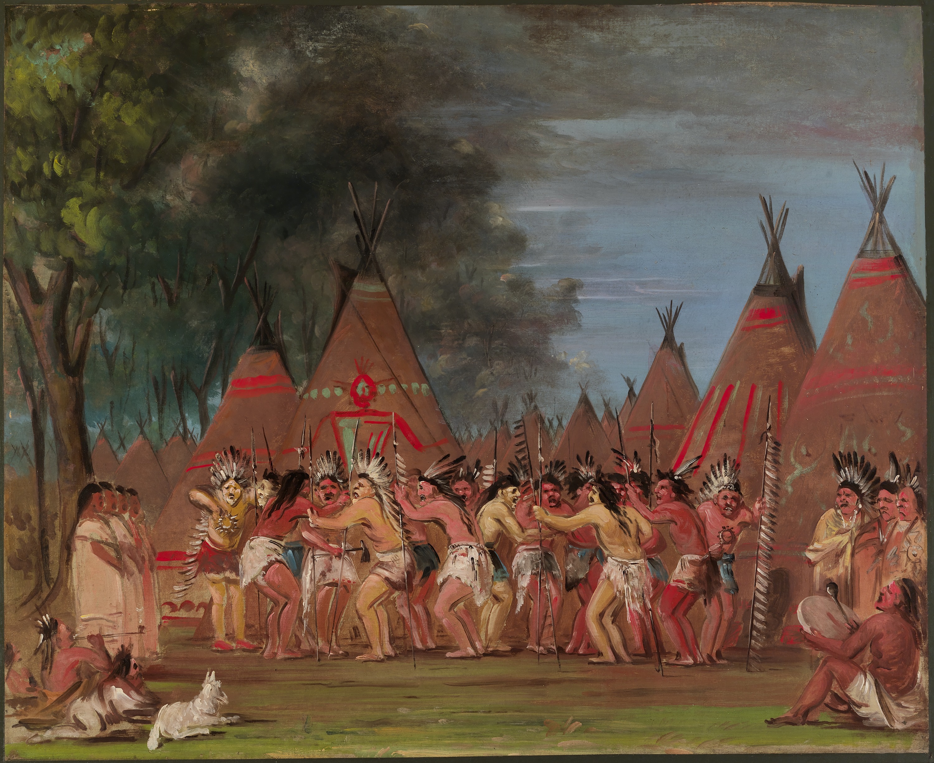George Catlin, Dance of the Chiefs, Mouth of the Teton River