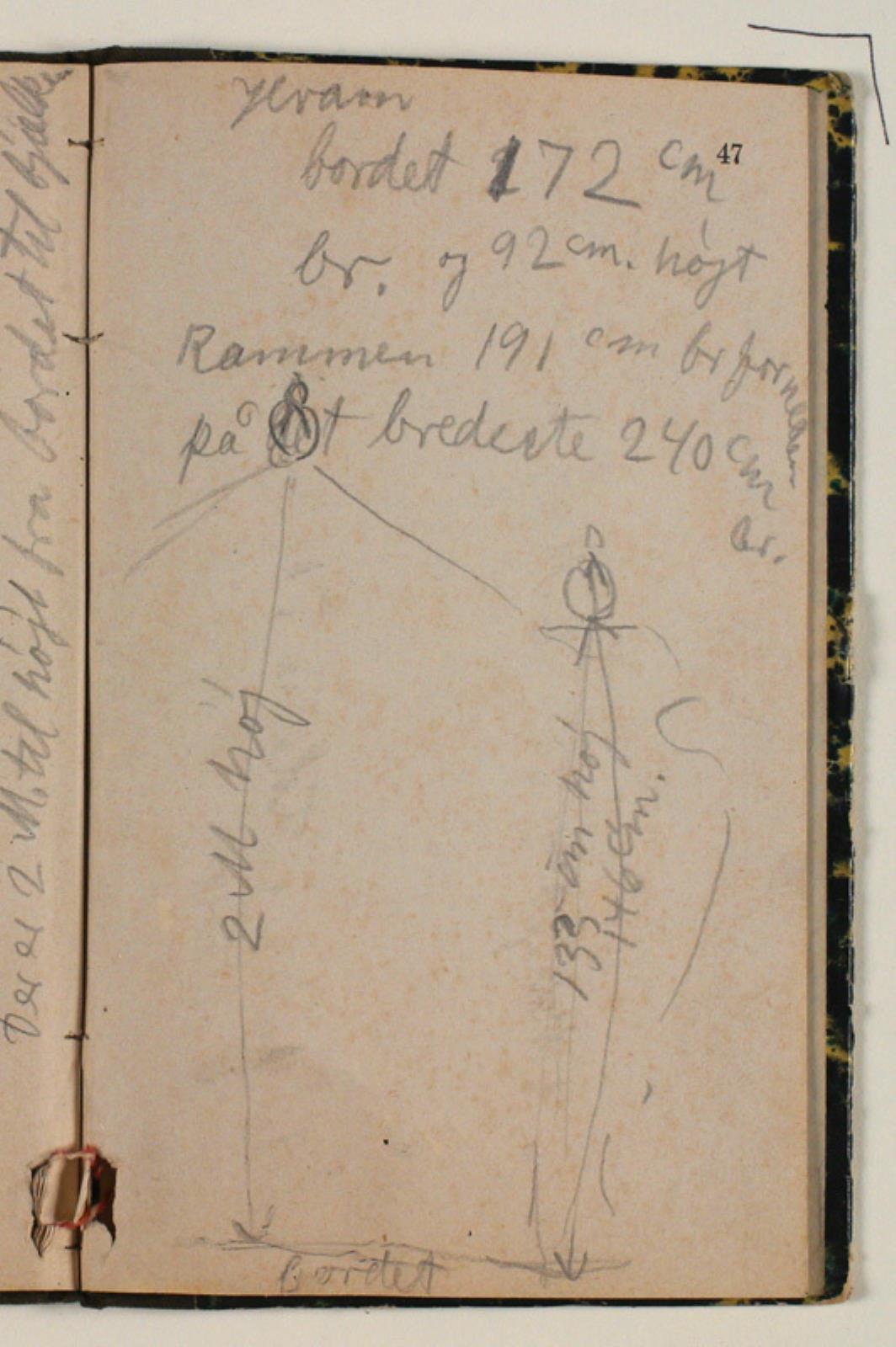 Niels Larsen Stevns, Notater vedrørende dimentionerne i Hvam kirke