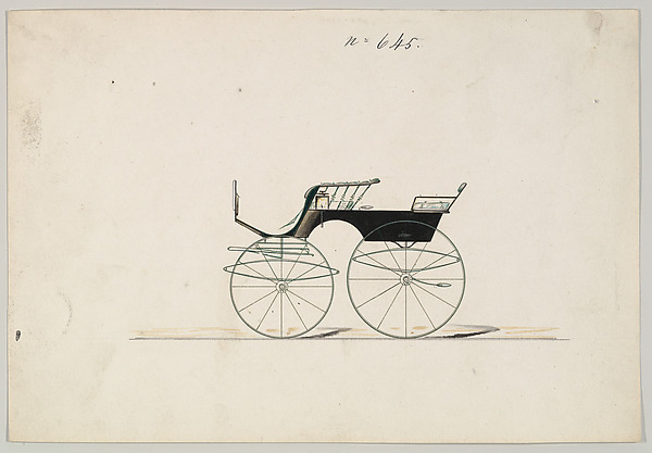 Brewster & Co., Design for 4 seat Phaeton, no top, no. 645