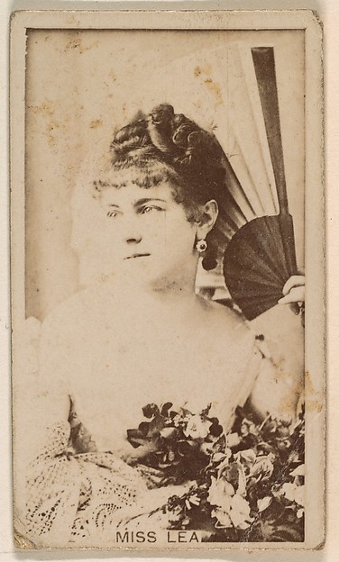 Kinney Brothers Tobacco Company, Miss Lea, from the Actresses series (N245) issued by Kinney Brothers to promote Sweet Caporal Cigarettes