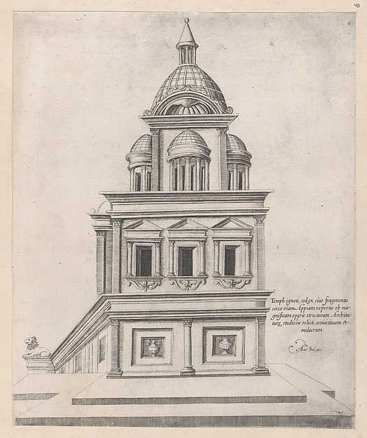 Anonymous, Temple near the Appian Way, from "Speculum Romanae Magnificentiae"