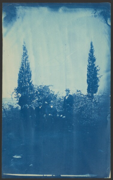 Carleton Watkins, [Group Portrait at Camp]