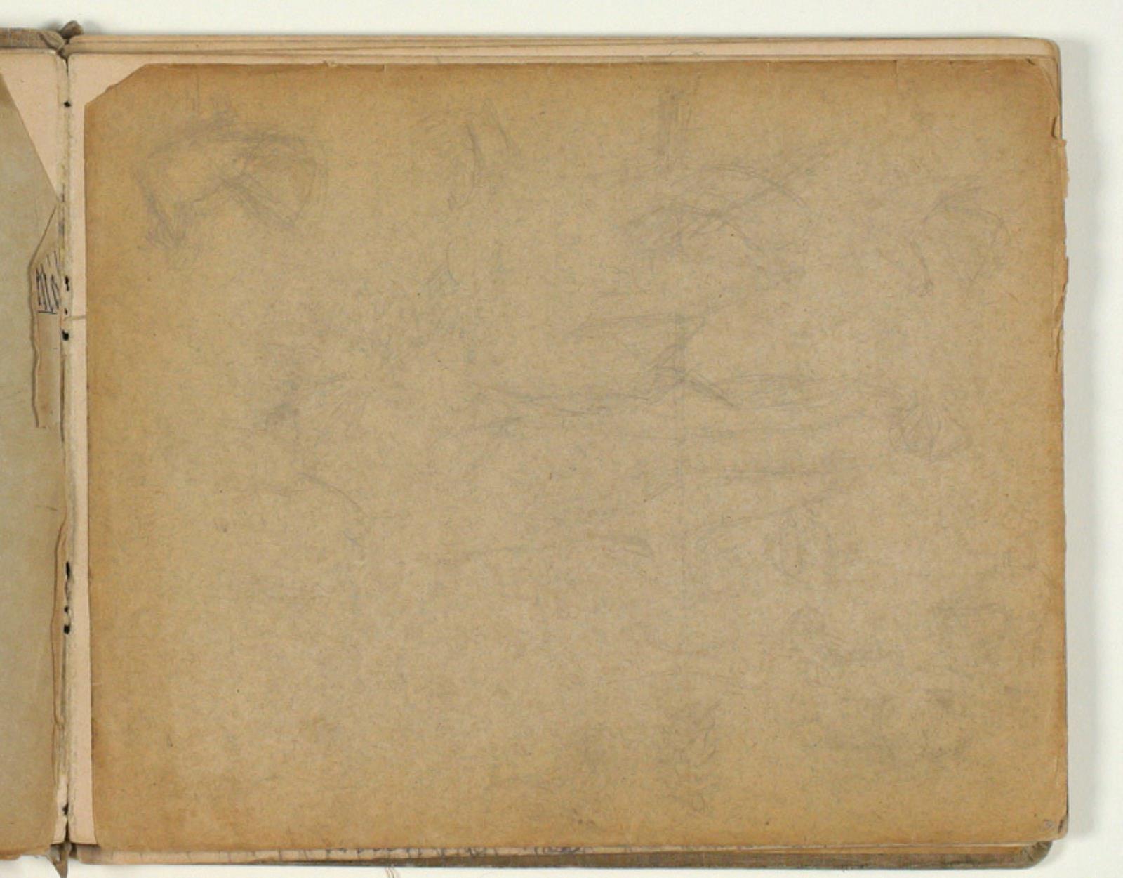 Niels Larsen Stevns, Figur og dyreskitser, bl.a. af hane. Utydelige