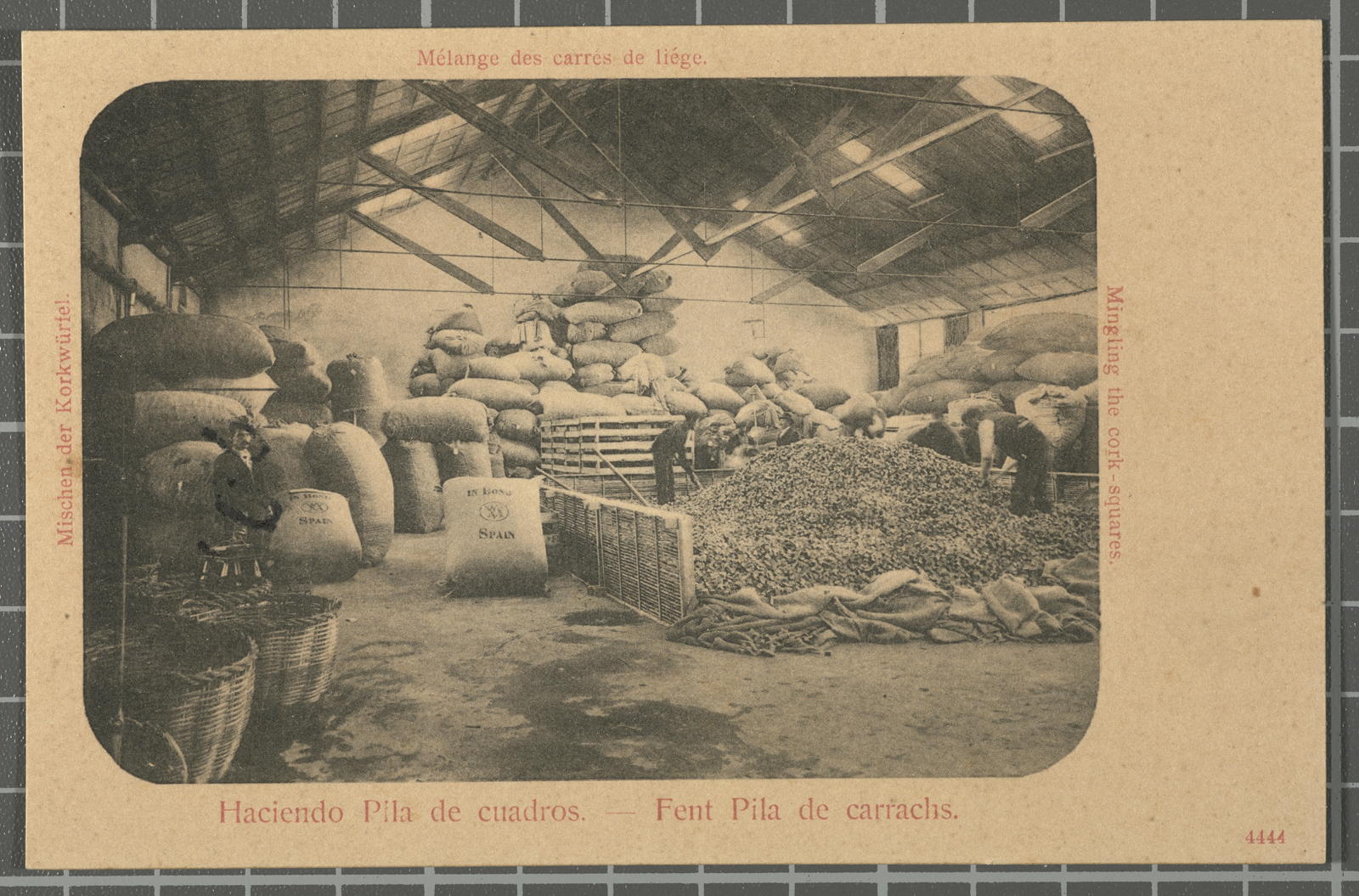 Desconegut, Haciendo Pila de cuadros. - Fent Pila de carrachs.