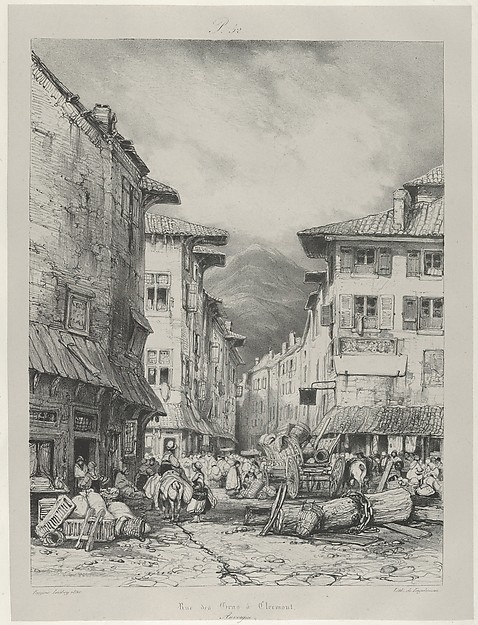 Eugène Isabey, Rue de Gros in Clermont