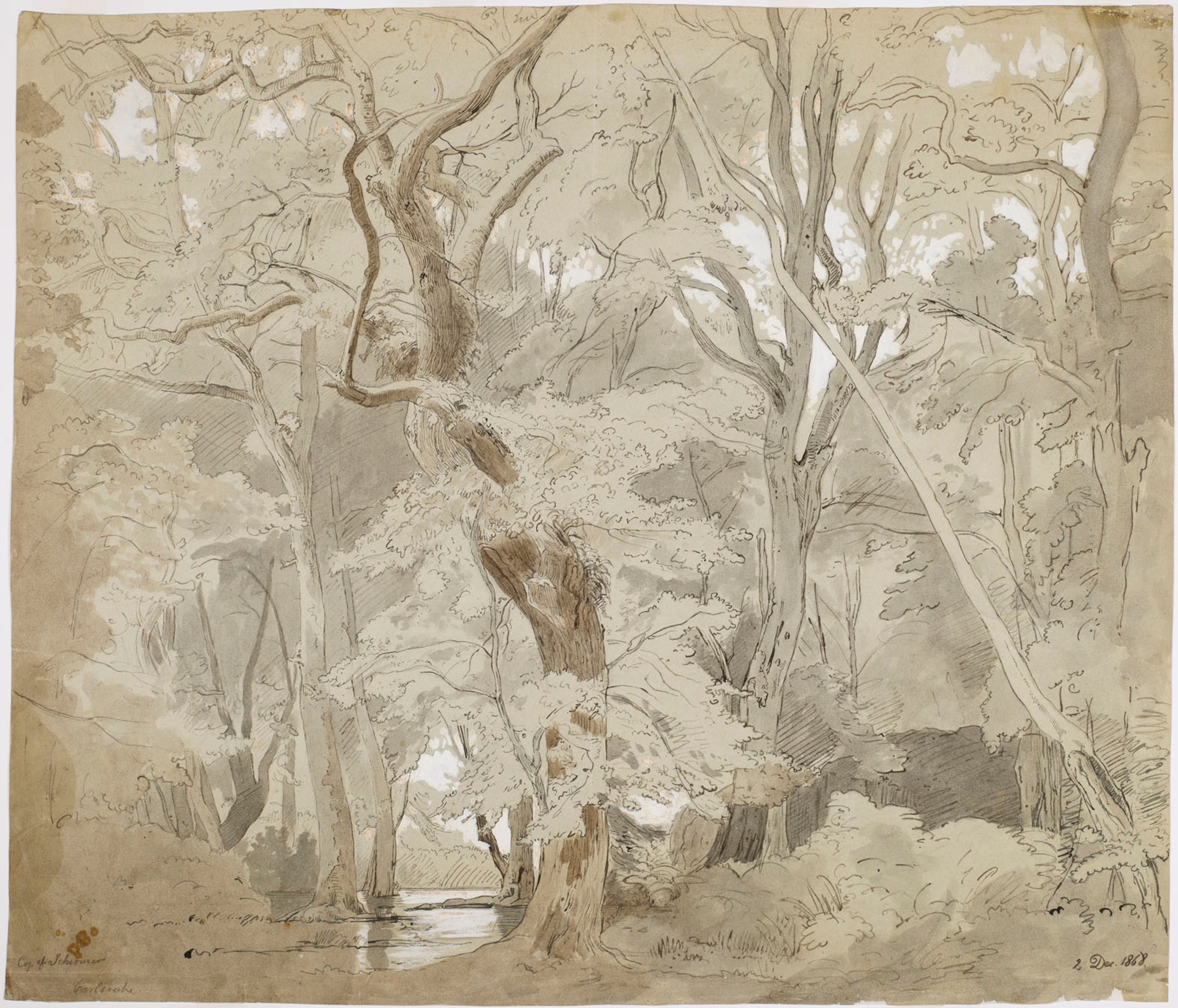 Oscar Kleineh, Grove Landscape, Copy after Schirmer