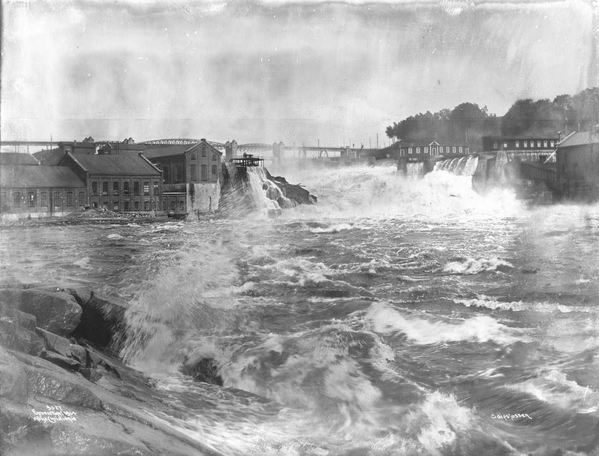Anders Beer Wilse, Prot: Sarpsborg - Sarpsfossen med Elveparti 22/6 1904
