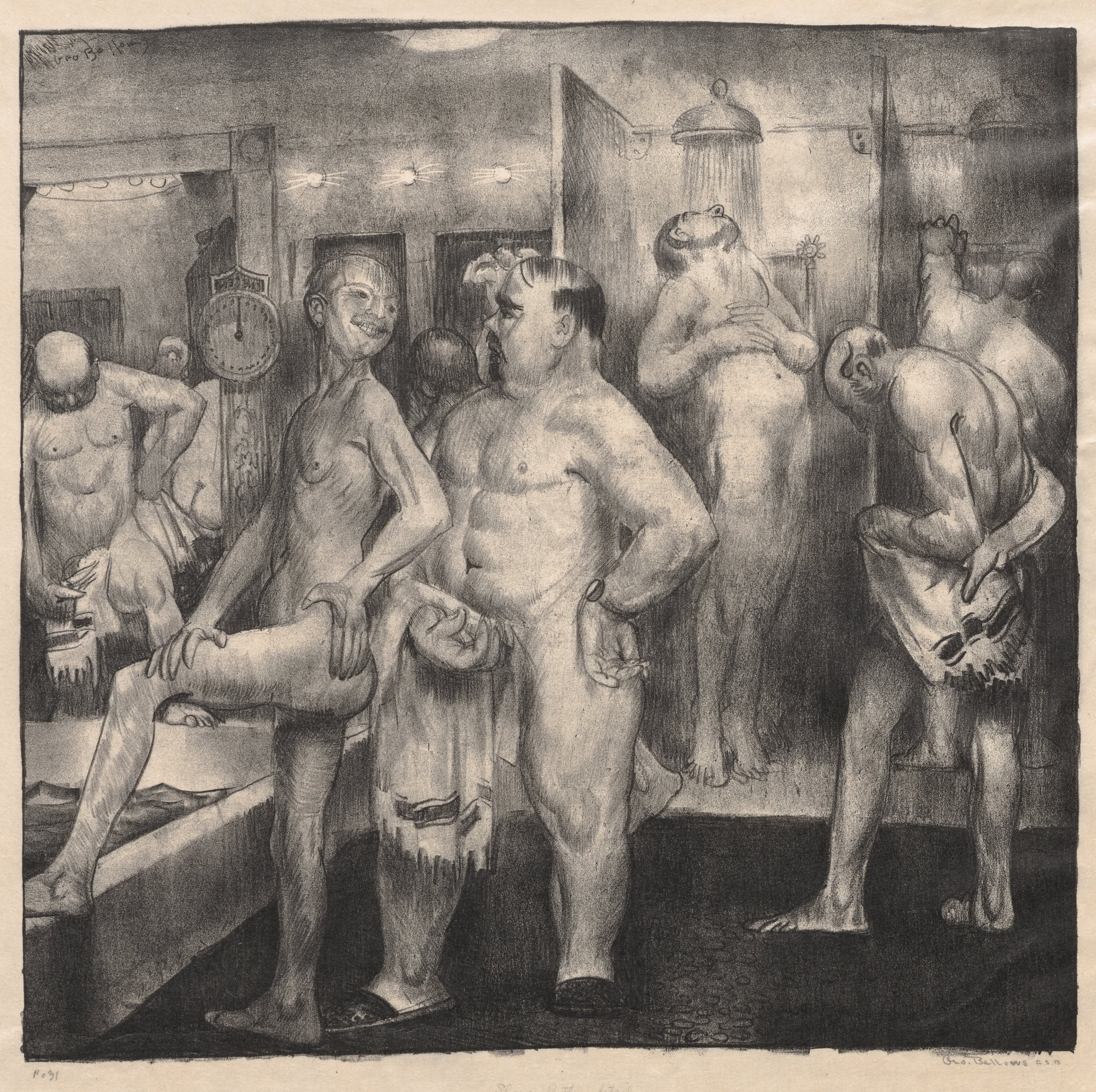 George Bellows, Shower-Bath, Detail