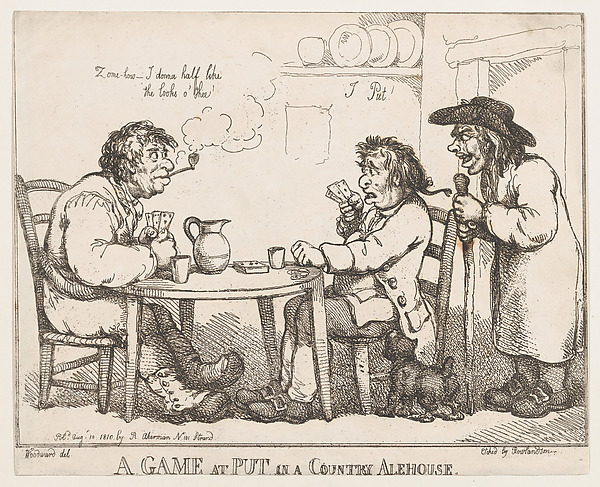 Thomas Rowlandson, A Game at Put in a Country Alehouse