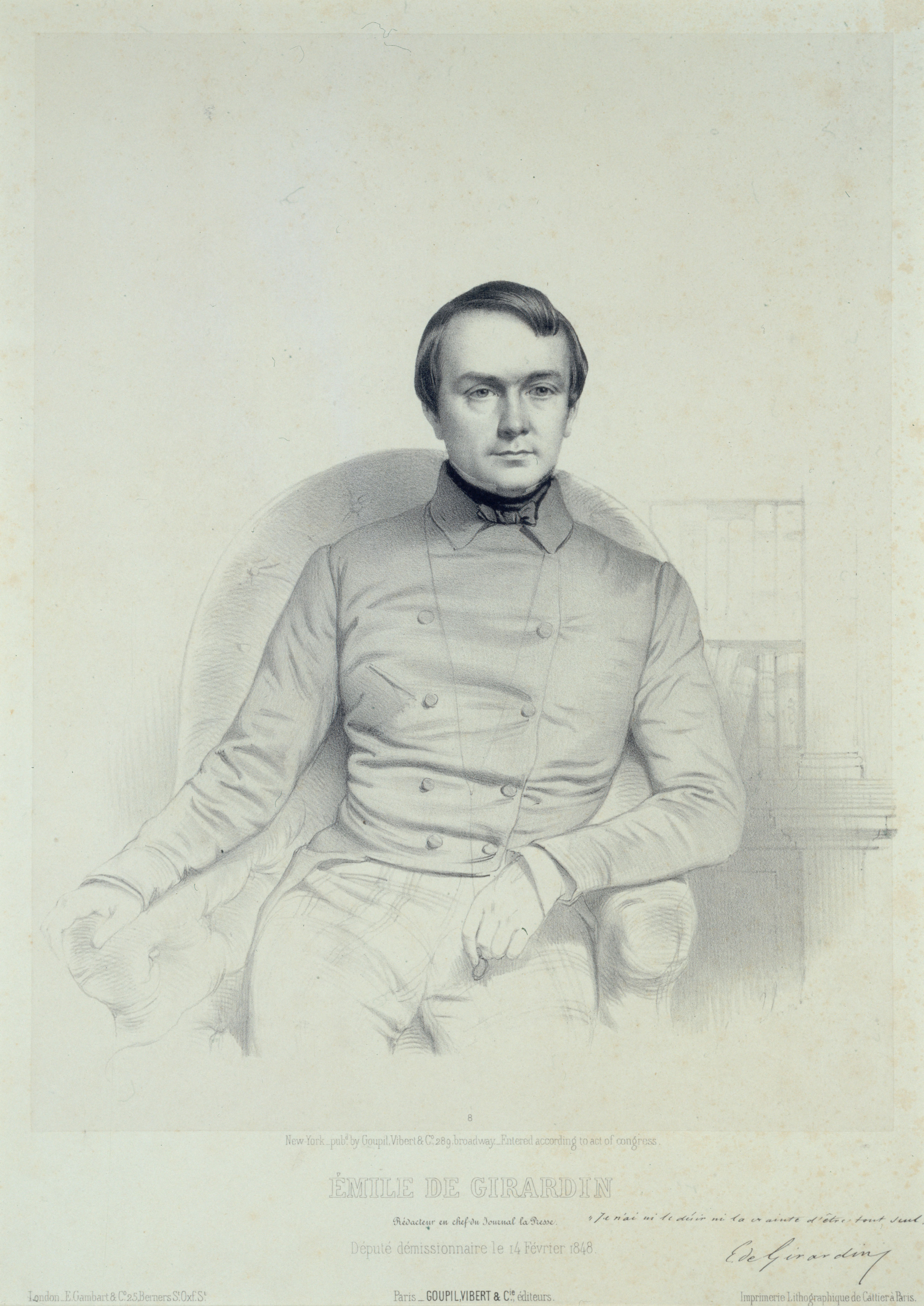 Marie-Alexandre Alophe, Portrait d'Emile de Girardin