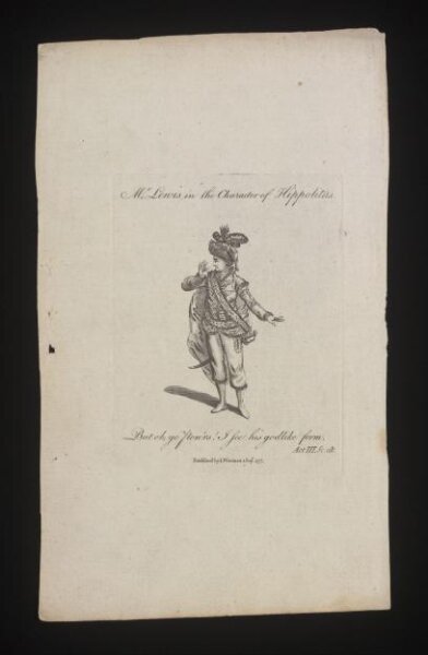 Unknown, Mr. Lewis in the character of Hippolitus