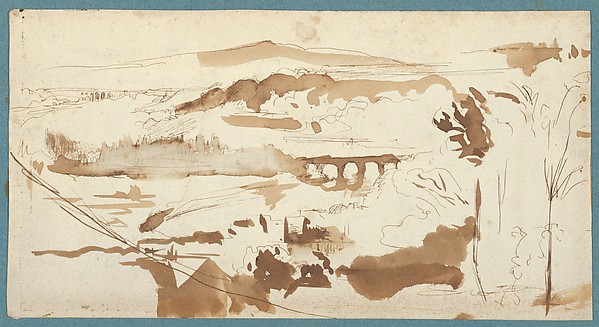 Eugène Delacroix, Landscape with an Aqueduct
