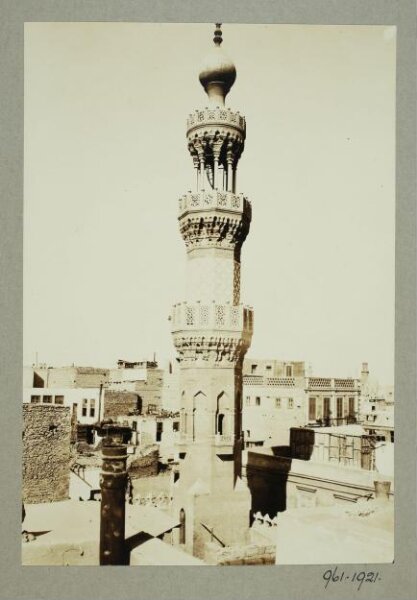 K.A.C. Creswell, The minaret of the mosque of Qadi Yahya Zayn al-Din in Bayn al-Nahdayn, Cairo