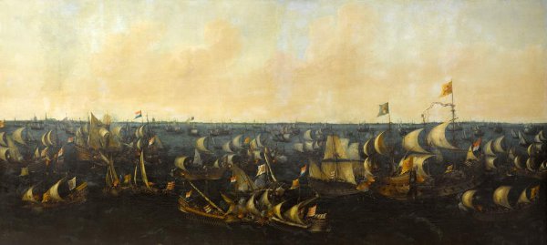 Abraham de Verwer, The Battle of the Zuider Zee, 6 October 1573