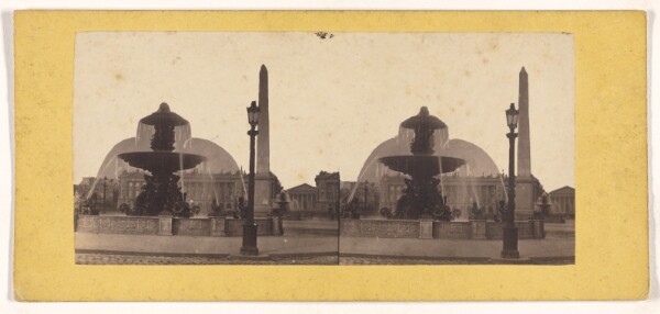 Unknown, [Fountain and obelisk, Paris, France]