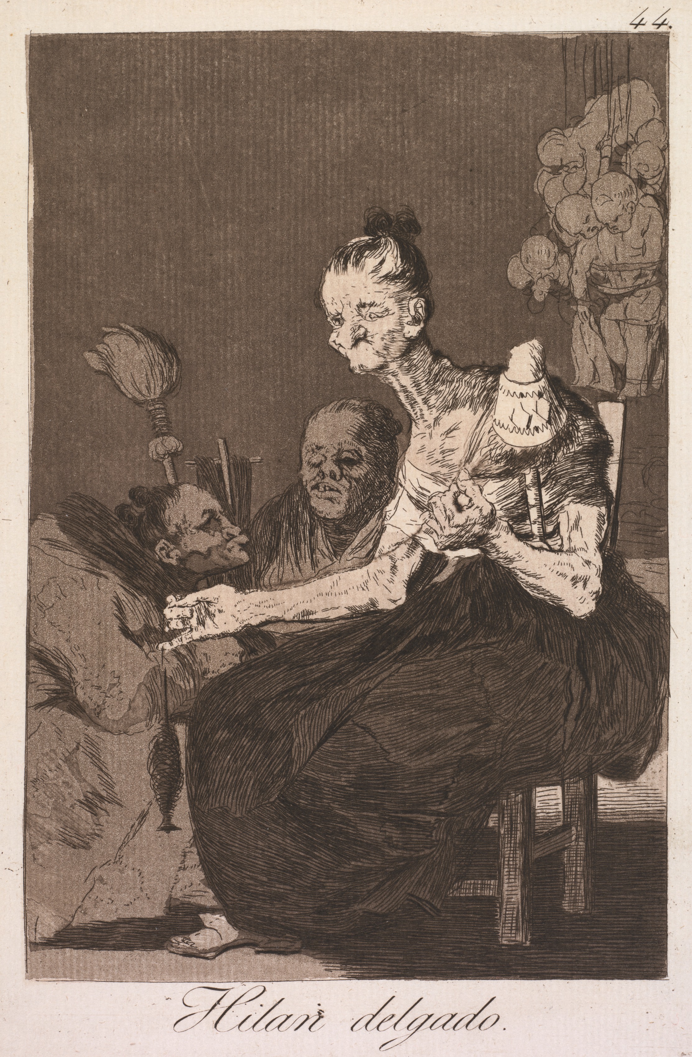 Francisco de Goya, They Spin Finely, Plate 44