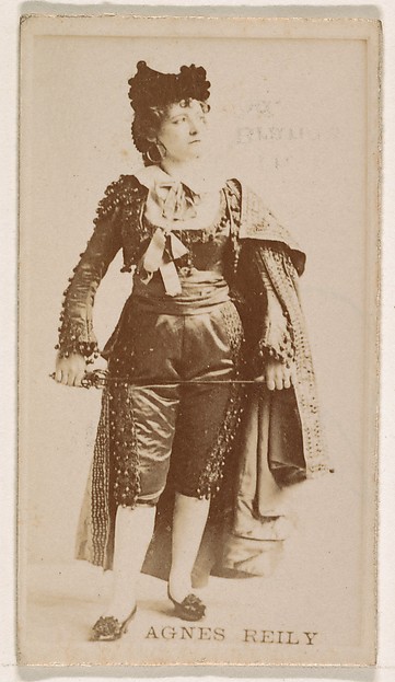 Kinney Brothers Tobacco Company, Agnes Reily, from the Actresses series (N245) issued by Kinney Brothers to promote Sweet Caporal Cigarettes