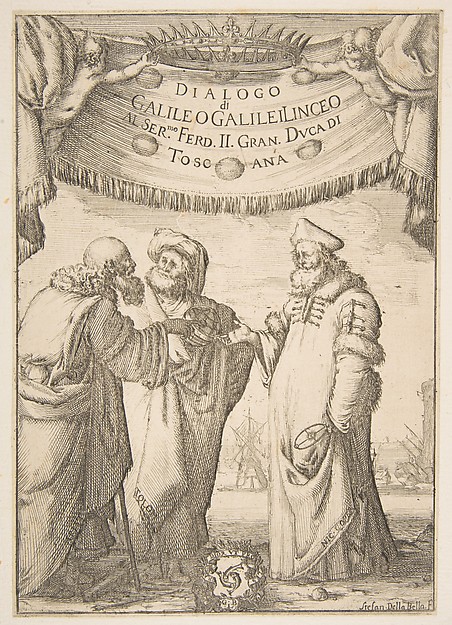 Stefano della Bella, Frontispiece for Dialogo di Galileo Galilei