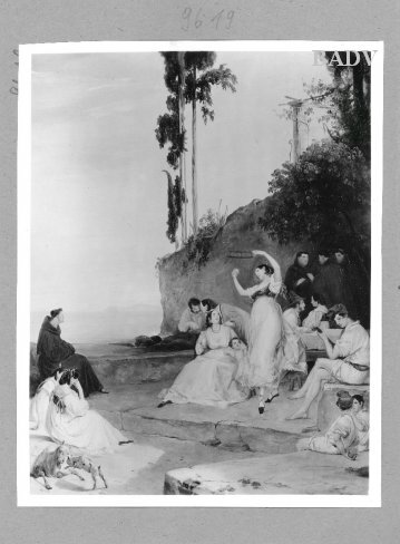 Carl Blechen, "Tarantella" Merry-society at Italian shore