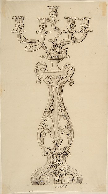 Anonymous, French, 19th century, Design for a Candelabra