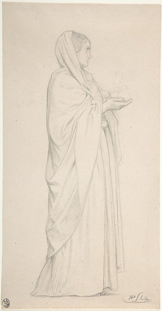 Hippolyte Flandrin, Standing Female Saint