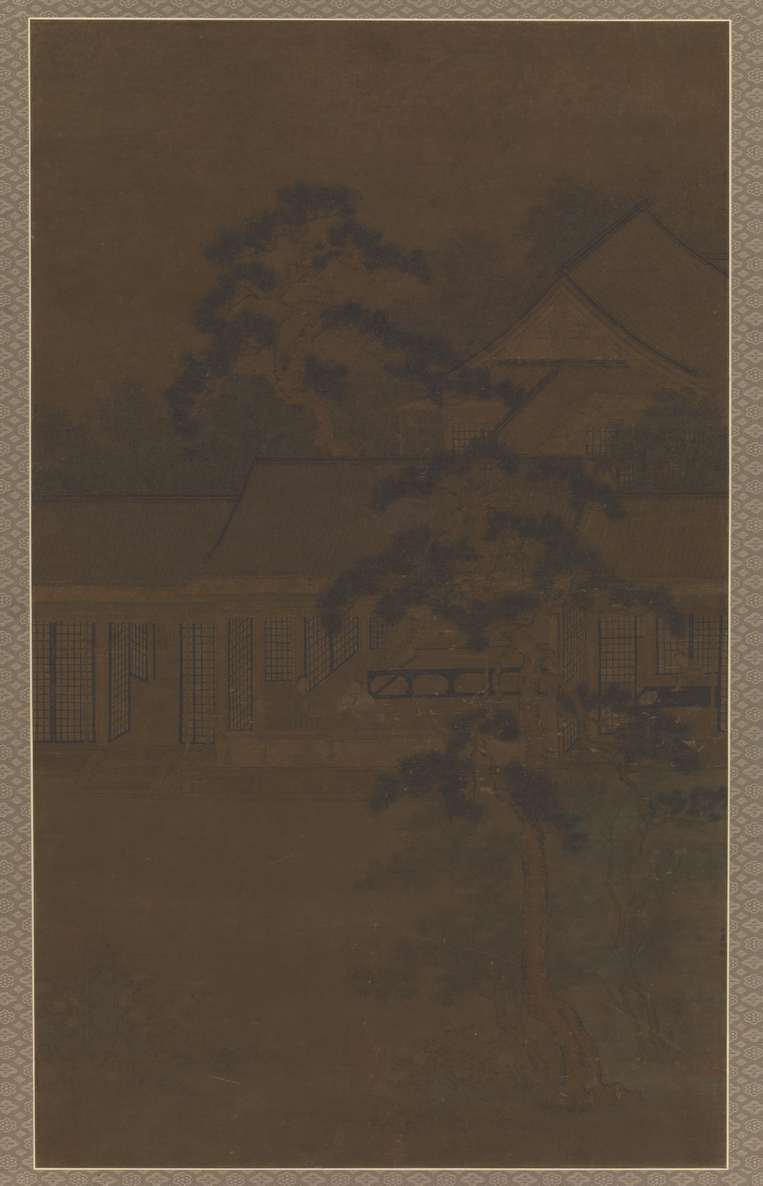Formerly attributed to Zhao Boju, Wind in the courtyard pines