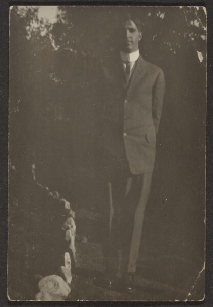 Louis Fleckenstein, [Man on Path]