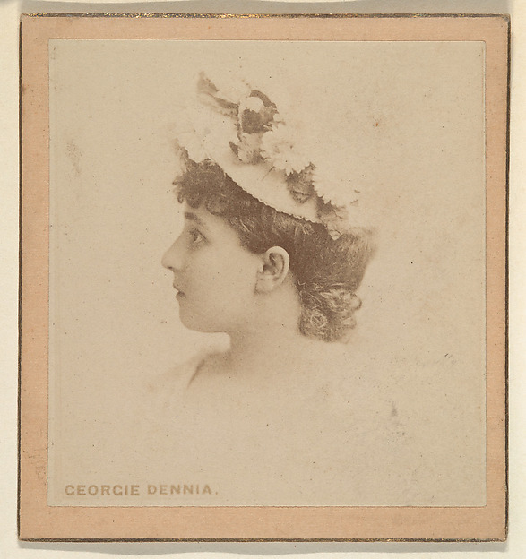 Kinney Brothers Tobacco Company, Georgie Dennia, from the Actresses series (N246), Type 2, issued by Kinney Brothers to promote Sporting Extra Cigarettes