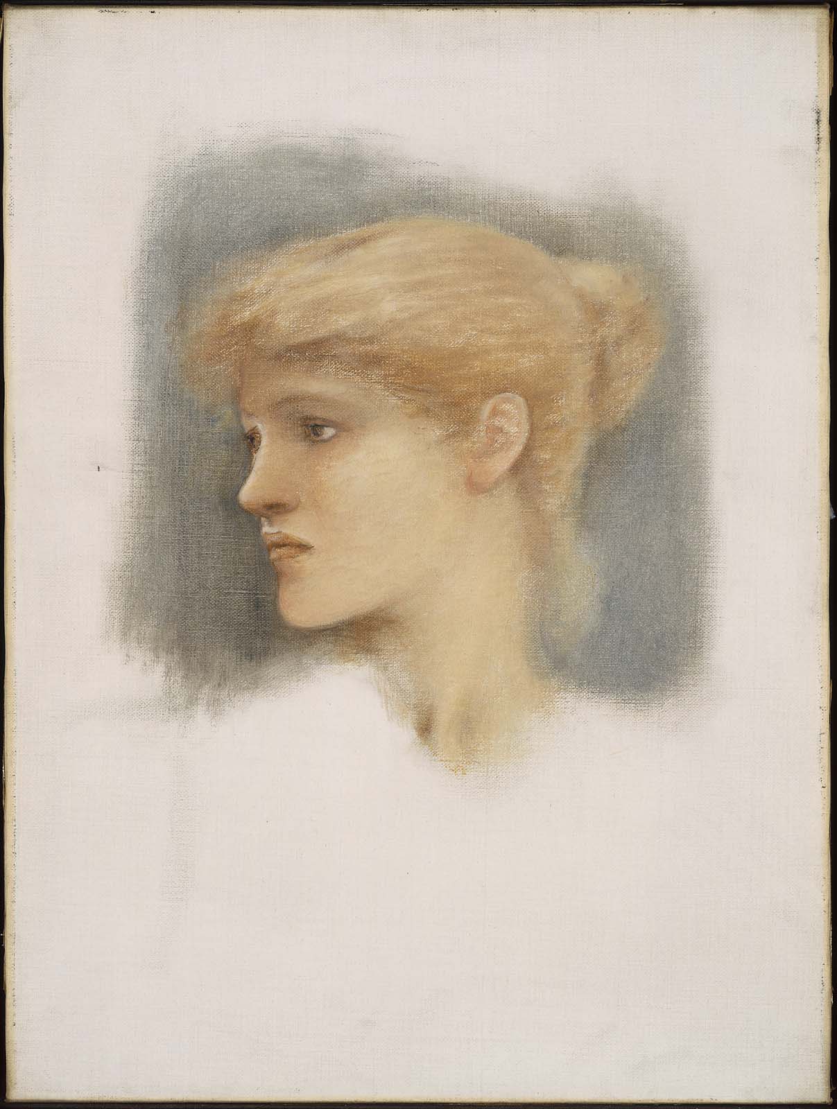 Edward Burne-Jones, Study of a Young Woman's Head