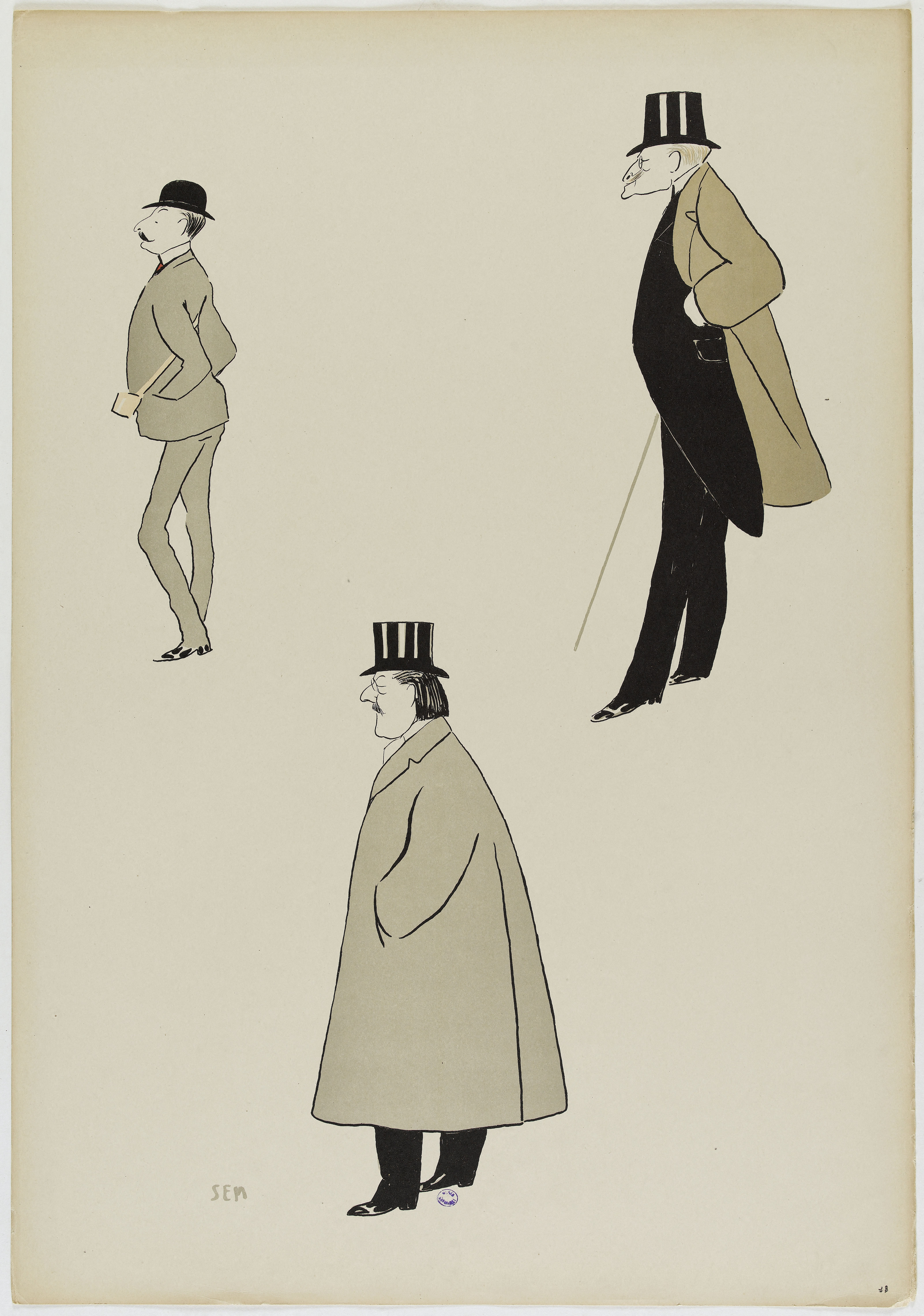 Sem, Album blanc à cachet orange : M. Jean Stern, M. Edgar Stern et Franck Gardner