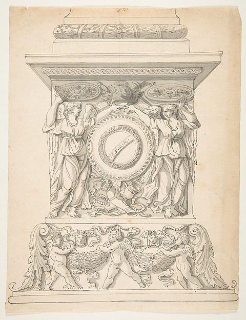 Anonymous, French, 18th century, Design for a Column Base