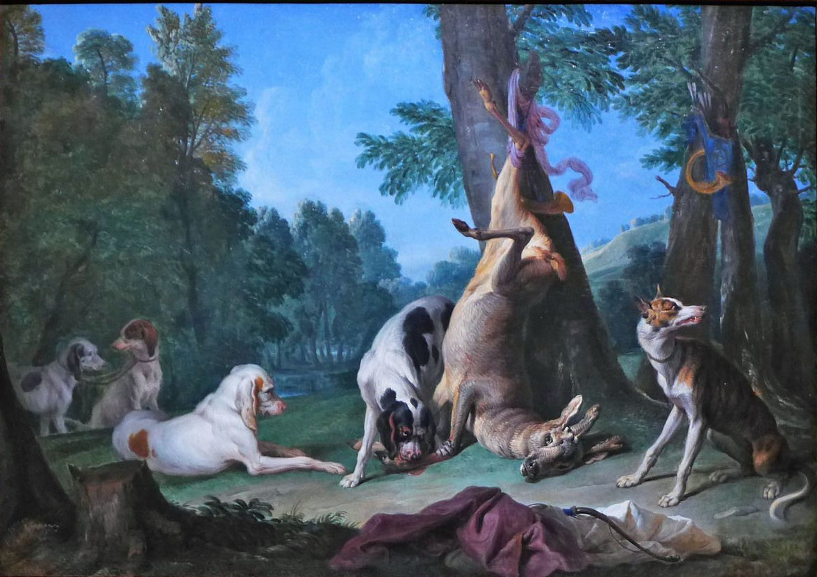 Alexandre-François Desportes, Une Chevrette morte attachée à un arbre et gardée par des chiens