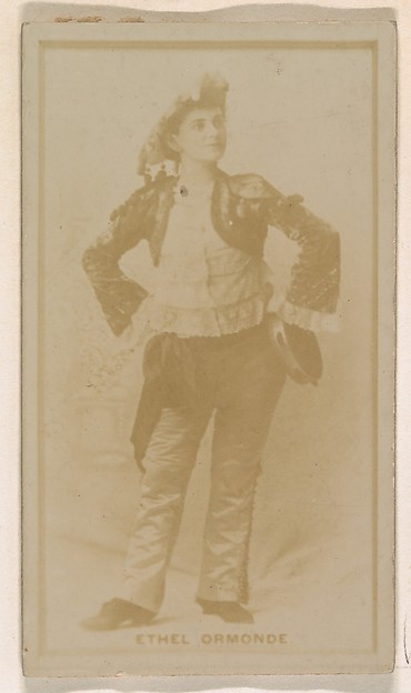 Kinney Brothers Tobacco Company, Ethel Ormonde, from the Actresses series (N245) issued by Kinney Brothers to promote Sweet Caporal Cigarettes