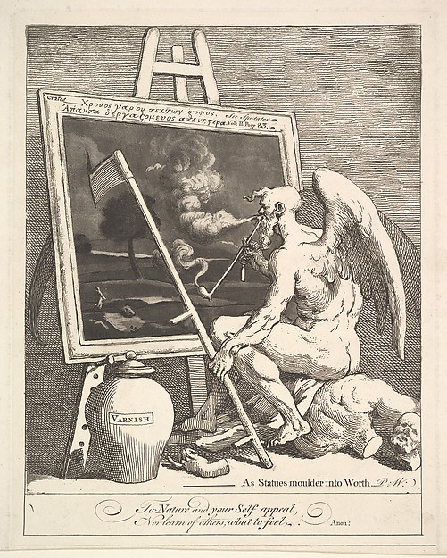 William Hogarth, Time Smoking a Picture