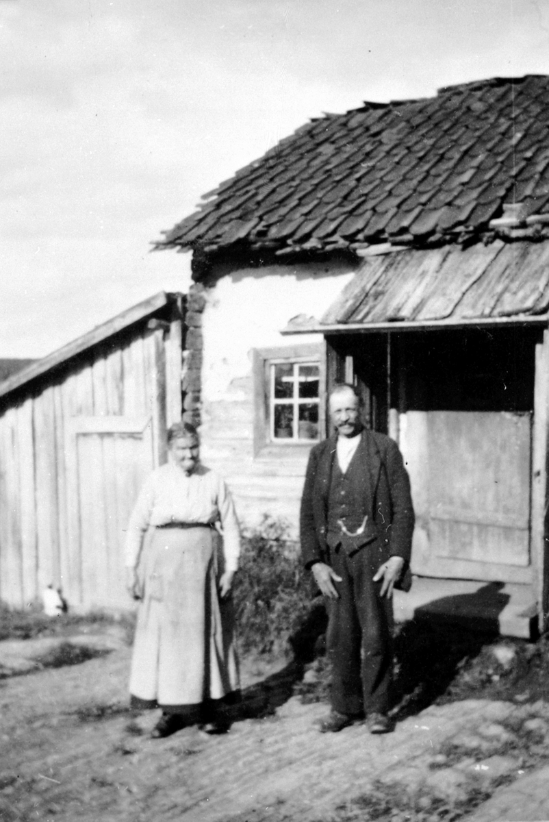 Anno Domkirkeodden, Mathilde F.17.9.1853 og Mathias Hagen F.1866, eksteriør, husmannsplassen Myhrestuen under, Myhr, Nes, Hedmark.