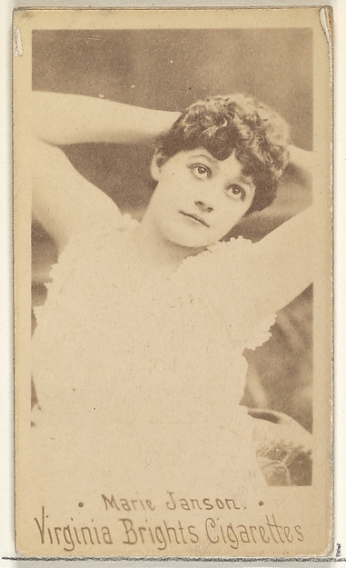 Allen & Ginter, Marie Janson, from the Actors and Actresses series (N45, Type 1) for Virginia Brights Cigarettes
