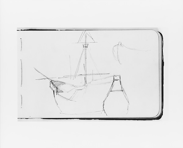 Albert Bierstadt, Sketch of a Ship for the Landing of Columbus (from Sketchbook)