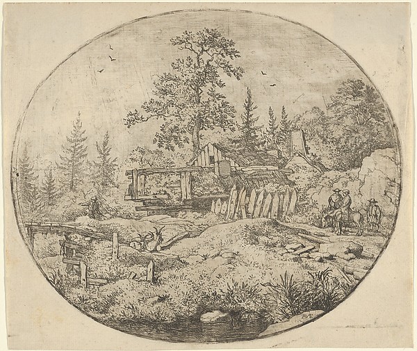Allart van Everdingen, The Landscape with the Wooden Bridge